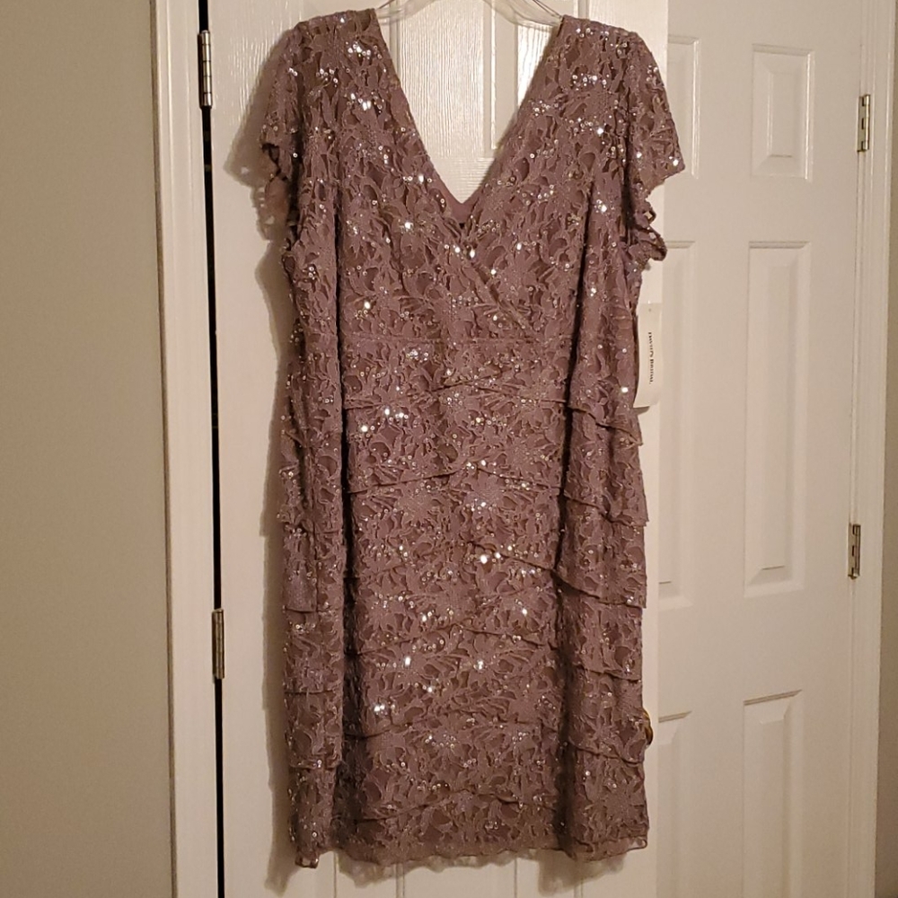 David's Bridal Taupe Dress
